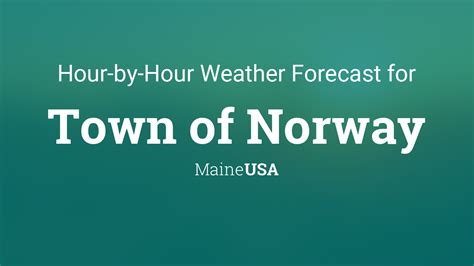 hourly forecast norway maine